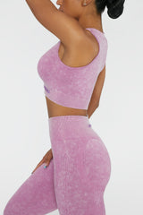 Keyhole Zip Crop Top in Pink