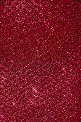 Embellished Sweetheart-Neck Midi Dress in Red