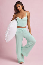Modal Mid-Rise Pyjama Trousers in Mint