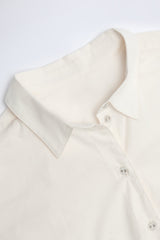 Oversized Cotton-Poplin Shirt in White