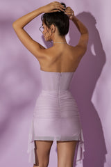 Embellished Corset Mini Dress in Lilac
