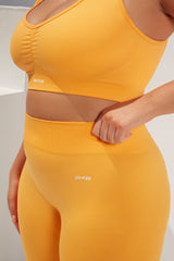 Surge Petite Curved Waist Seamless Leggings in Light Orange