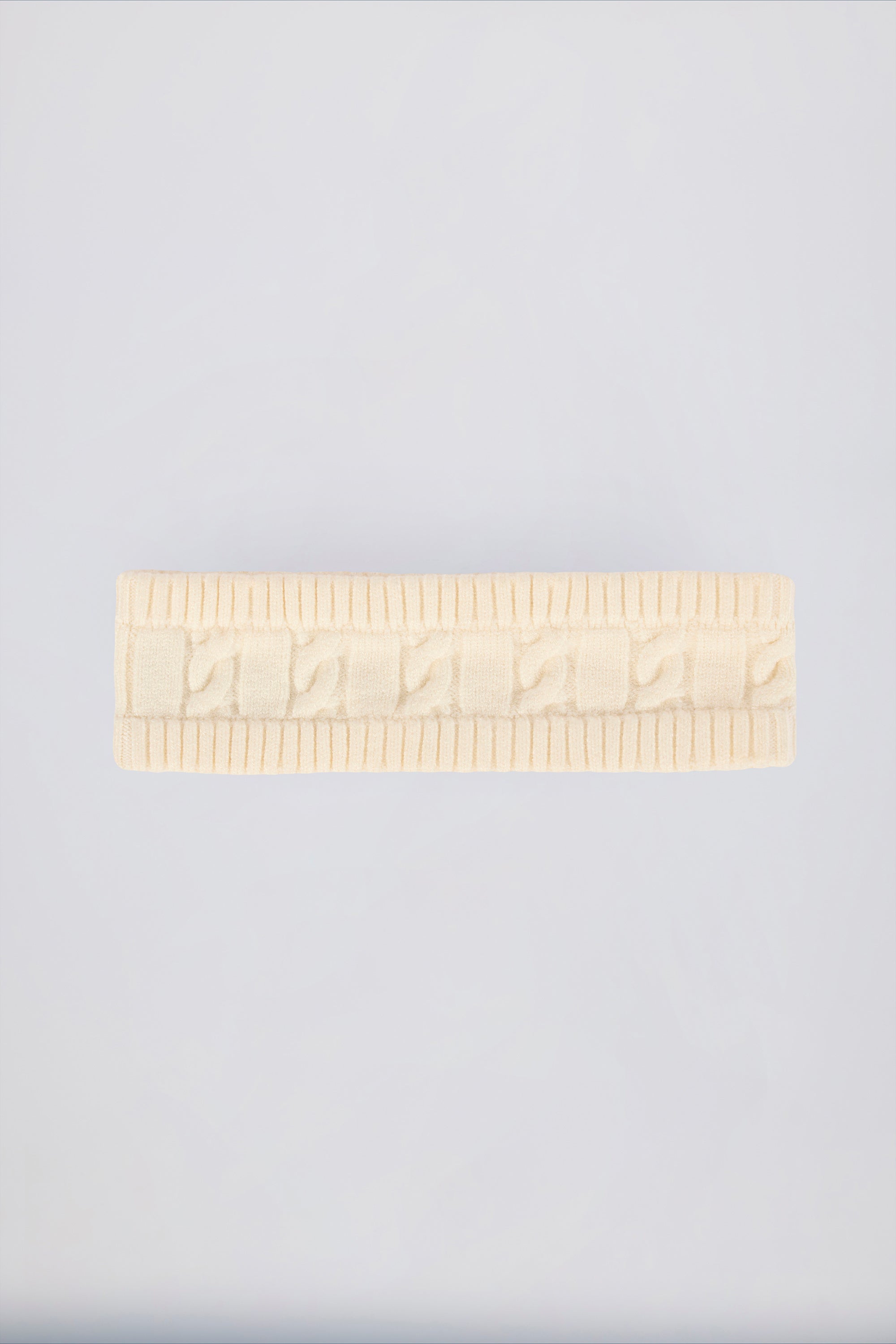 Cable-Knit Headband in Cream