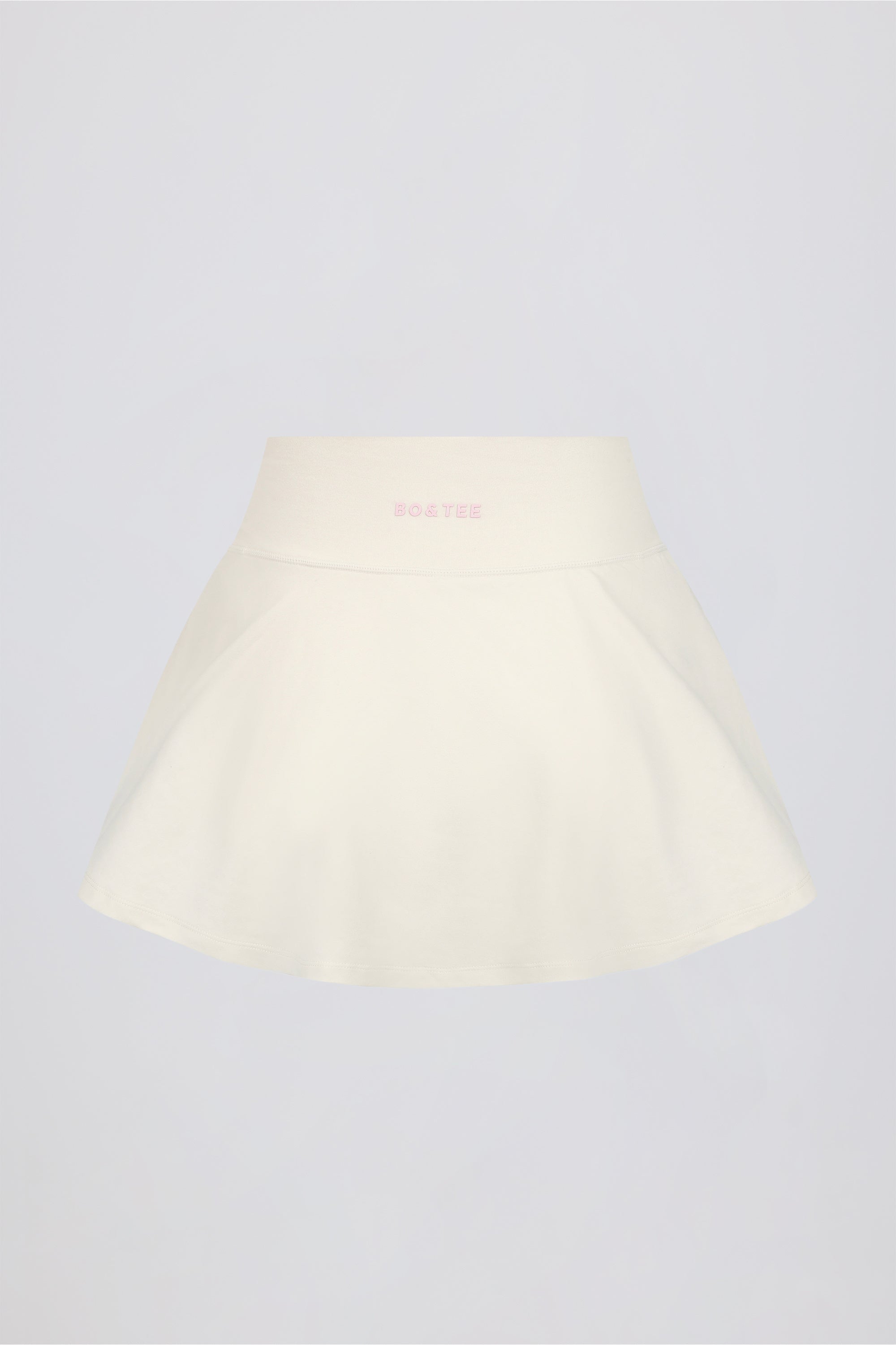 Crossover Mini Skort in Ivory Marl