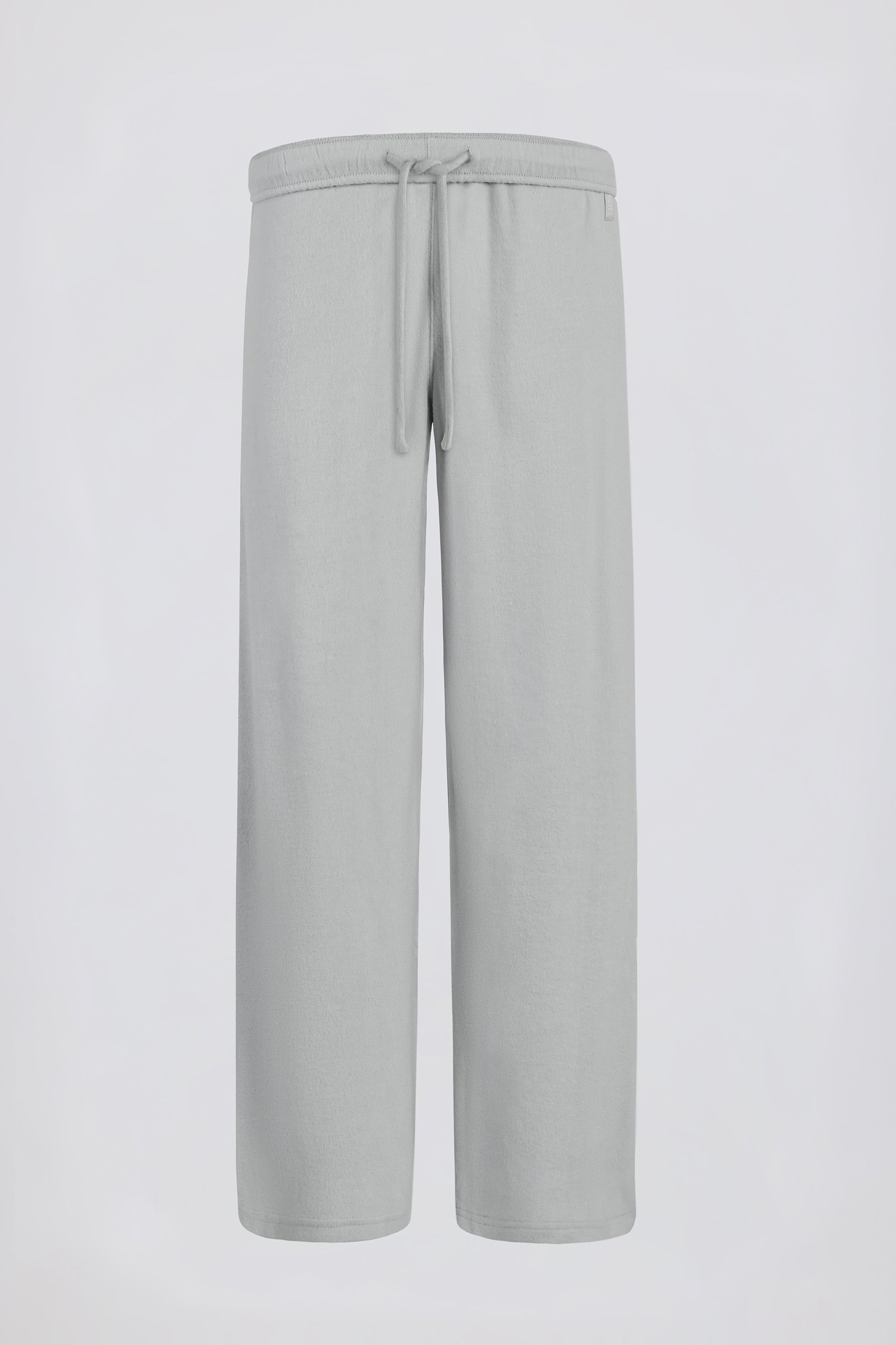 Brushed Jersey Wide-Leg Joggers in Fog Grey