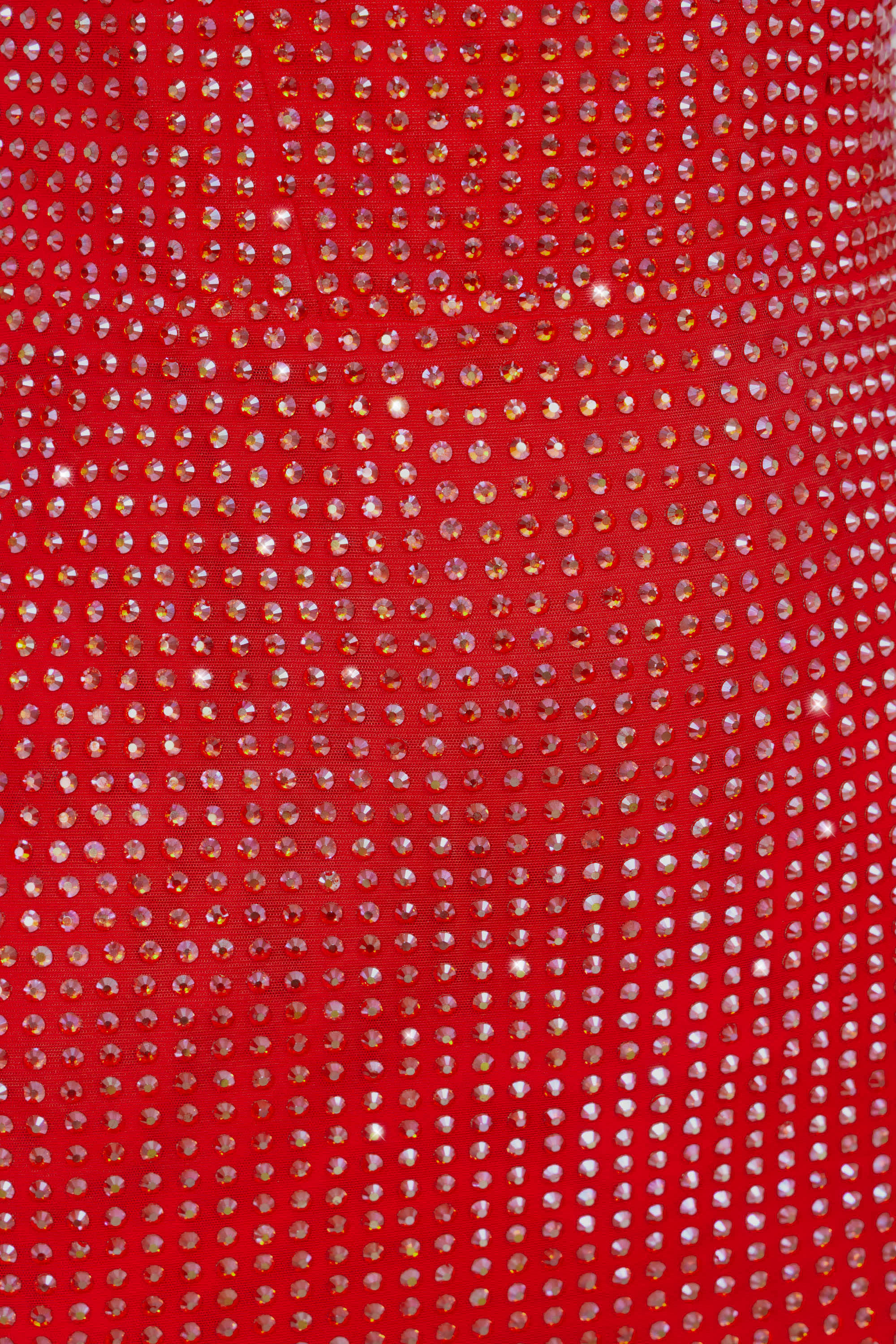 Embellished Corset Mini Dress in Fire Red