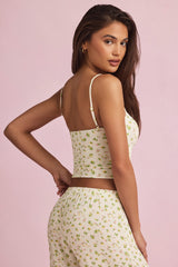 Modal Camisole Pyjama Top in Lemon Print