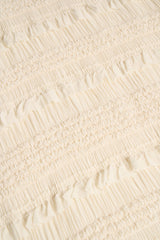 Ruffled Mid-Rise Maxi Skirt in Ivory