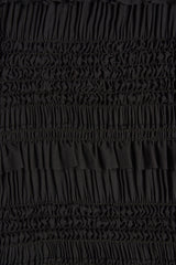 Ruffled Mid-Rise Shorts in Black